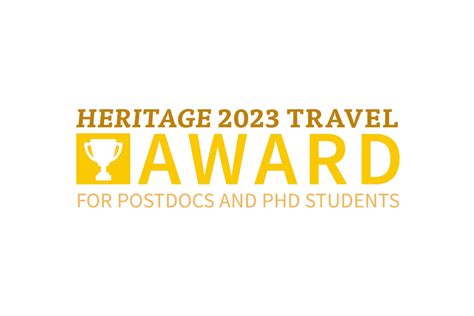 A Heritage 2023 Travel Award For Junior Scientists In The Field Of