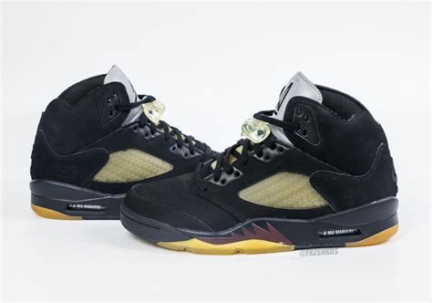 A Ma Mani Re X Air Jordan 5 Black Fd1330 001 Sneakernews Com