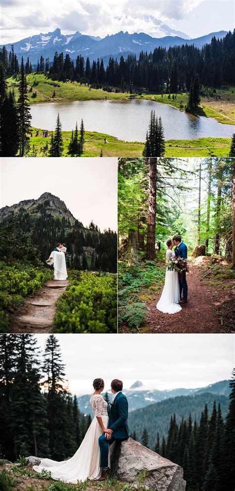 A Mt Rainier Elopement Check Out This Adventure Elopement Blog For Elopement Ideas Dresses