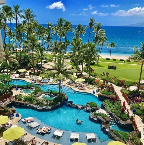 A View Of The Pool At The Ritz Carlton Kapalua Maui Hawaii Best Honeymoon Resorts Hawaii