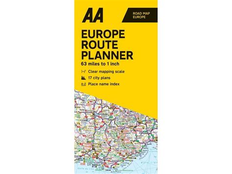 Aa Europe Map Series Europe Route Planner Halfords Uk