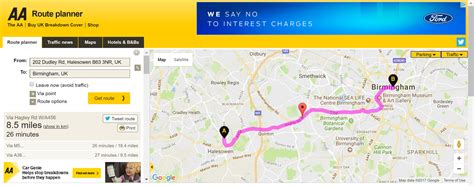 Aa Route Planner Image Chameleon Web Services