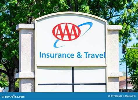 Aaa Sign At A Branch Of American Automobile Association Editorial Image