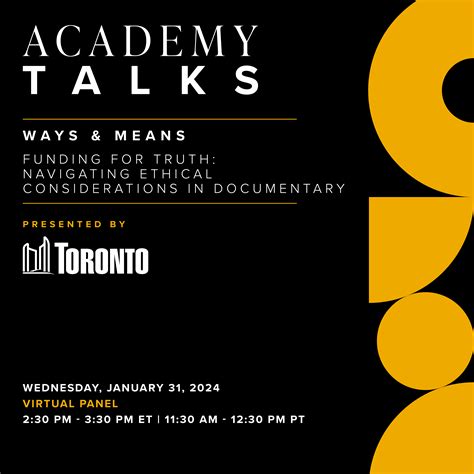 Academy Talks Ways Means Funding For Truth Navigating Ethical