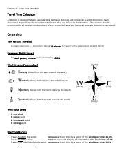 Activity Travel Time Calculator Ipc144 A Travel Time Calculator