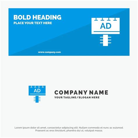 Ad Board Advertising Signboard Solid Icon Website Banner And Business