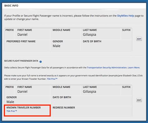 Add Known Traveler Number To Delta Travel Guides Tips