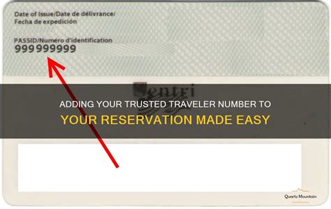 Adding Your Trusted Traveler Number To Your Reservation Made Easy