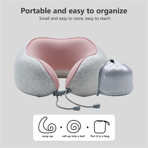 Adjustable Lock Design Neck Pillow Ergonomic Neck Head Pain Relief Memory Foam Nap Pillow