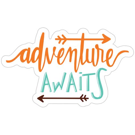 Adventure Awaits Text Sticker