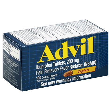 Advil Pain Reliever And Fever Reducer Coated Tablets 200Mg