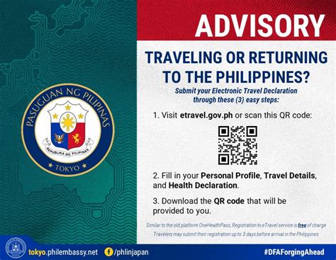 Advisory New Online Registration System For Inbound Travelers To The