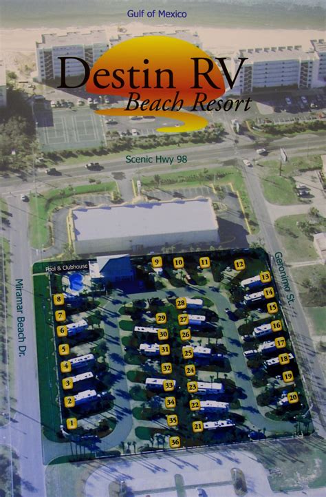 Aerial Map Of Camp Gulf Rv Park Destin Florida Destin Beach Destin