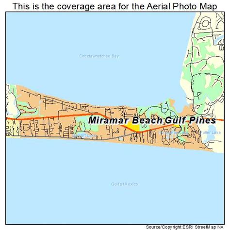 Aerial Photography Map Of Miramar Beach Fl Florida