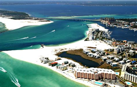 Aerial View Of Destin Harbor And The Gulf Courtesy Of Destin Pointe Beachfront Vacation