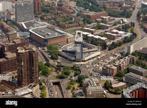 Aerial View Of Fiveways Shopping Centre Birmingham England Uk Stock