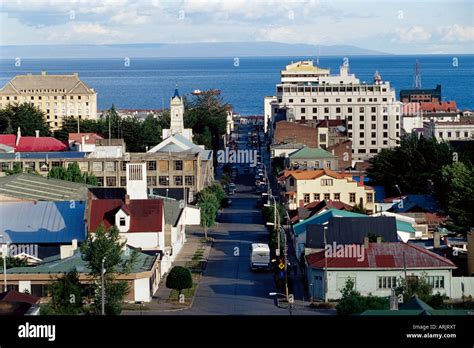 Aerial View Of The City Punta Arenas Magallanes Patagonia Chile