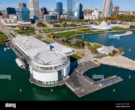 Aerial View Of The Milwaukee Harbor And Discovery World Milwaukee