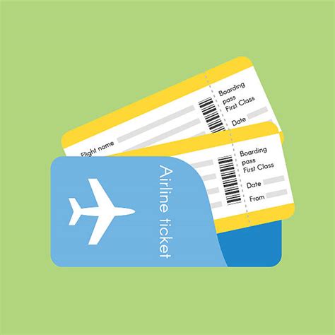 Air Ticket Illustration Isolated On Background Book An Air Ticket