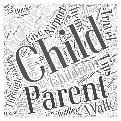 Air Travel Tips For Parents Of Young Children Word Cloud Concept