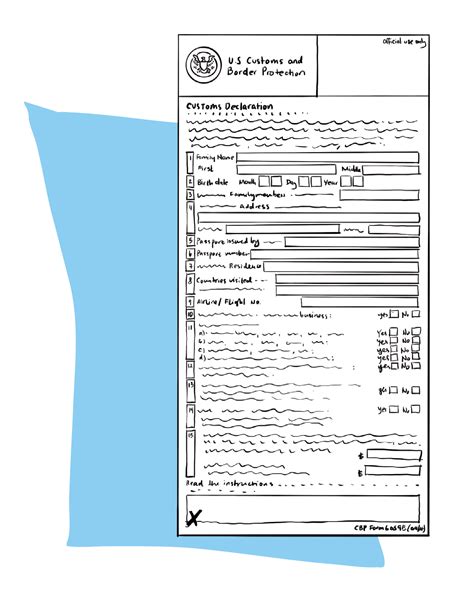 Airline Customs Declaration Form Printable