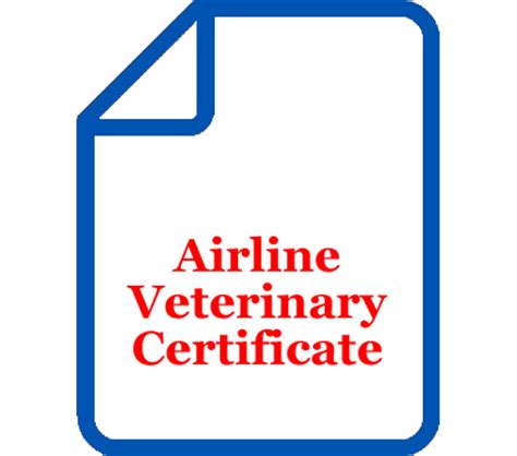 Airline Veterinary Certificate Required By Many Airlines