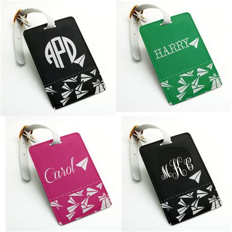 Airplane Plane Personalized Name Tag Luggage Tag Bag Tag Travel Tag