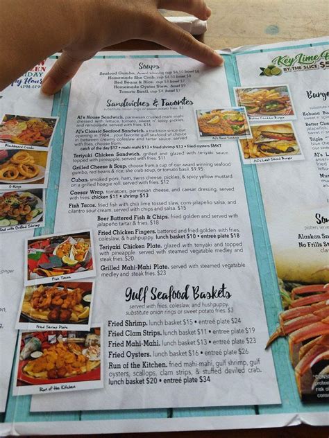 Aj S Seafood Oyster Bar Menu In Destin Florida Usa