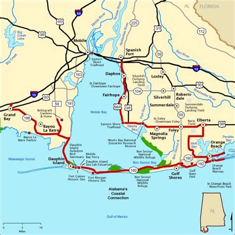 Alabama S Coastal Connection State Alabama Length 130 0 Mi 209 2 Km