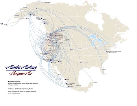 Alaska Airlines Destinations Map