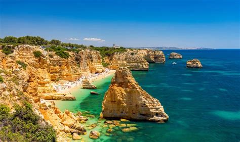 Algarve Summer Vacations Destinations In Portugal Marinha Beach At