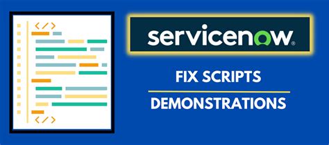 All About Servicenow Fix Scripts Servicenow Spectaculars