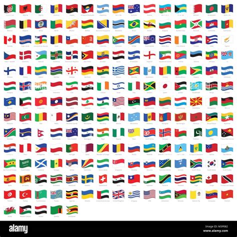 All Country Flags In The World All Waving Flags