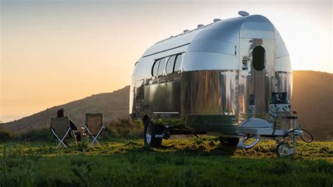 All Electric Bowlus Rivet Aluminum Travel Trailer Parks Itself Can Go