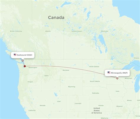 All Flight Routes From Eastsound To Minneapolis Esd To Msp Flight Routes