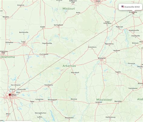 All Flight Routes From Evansville To College Station Evv To Cll