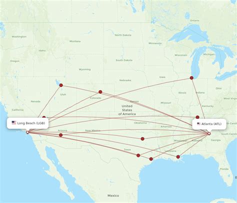 All Flight Routes From Long Beach To Atlanta Lgb To Atl Flight Routes