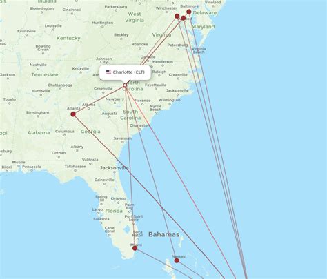 All Flight Routes From Providenciales To Charlotte Pls To Clt Flight