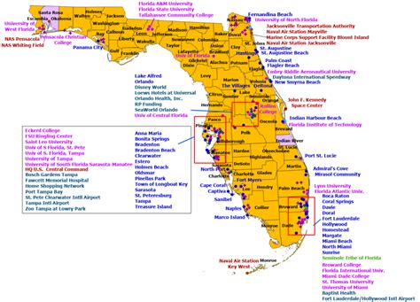 All Florida Hospital Map