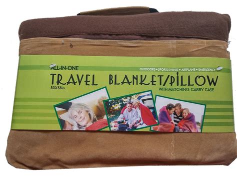 All In One Travel Blanket Pillow Set With Matching Carry Case