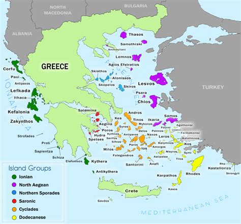 All The Greek Island Groups Explained Greek Islands Map Greek Islands Greece Islands