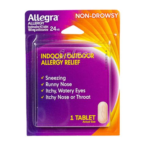 All Travel Sizes Wholesale Allegra Allergy 24 Hour Relief Card Of 1