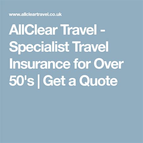 Allclear Travel Specialist Travel Insurance For Over 50 S Get A