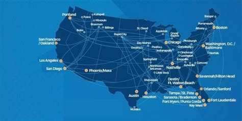 Allegiant Airlines Destinations Map Exploring The United States On A