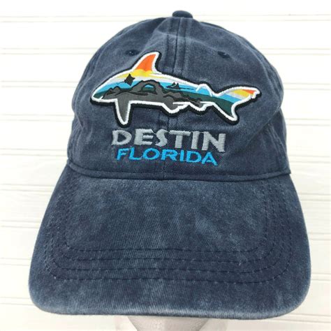 Alvin S Island Blue Destin Florida Shark Cotton Knit Gem