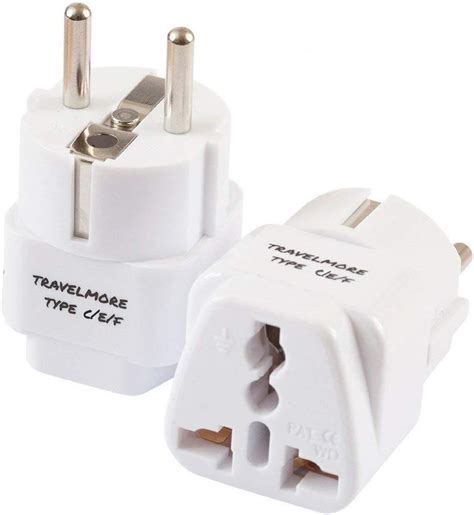 Amazon Com 2 Pack European Travel Adapter Plug For European Outlets