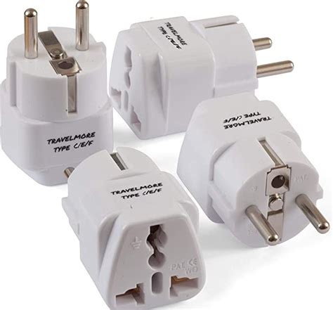 Amazon Com 4 Pack European Travel Adapter Plug For European Outlets