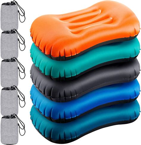 Amazon Com 5 Pack Camping Pillow Blow Up Pillows Ultralight Inflatable