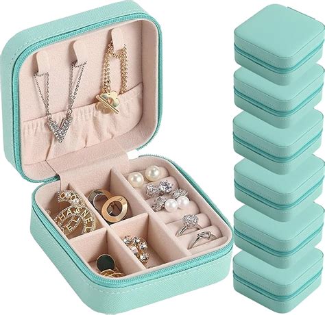 Amazon Com Cipidi Travel Jewelry Case Bridesmaid Gifts Box 6 Pack