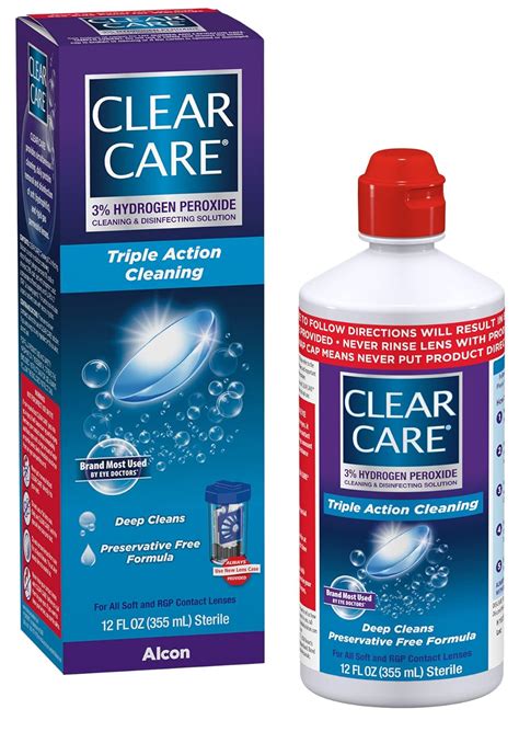 Amazon Com Clear Care Cleaning Disinfecting Solution With Lens Case